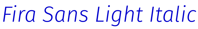 Fira Sans Light Italic フォント